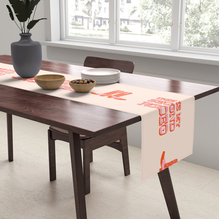 This is My Second Rodeo (pink and orange old west letters) Table Runner Gallery Image 2