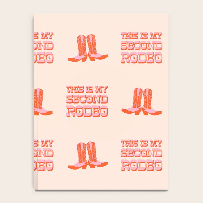 This is My Second Rodeo (pink and orange old west letters) Notebook Gallery Image 4
