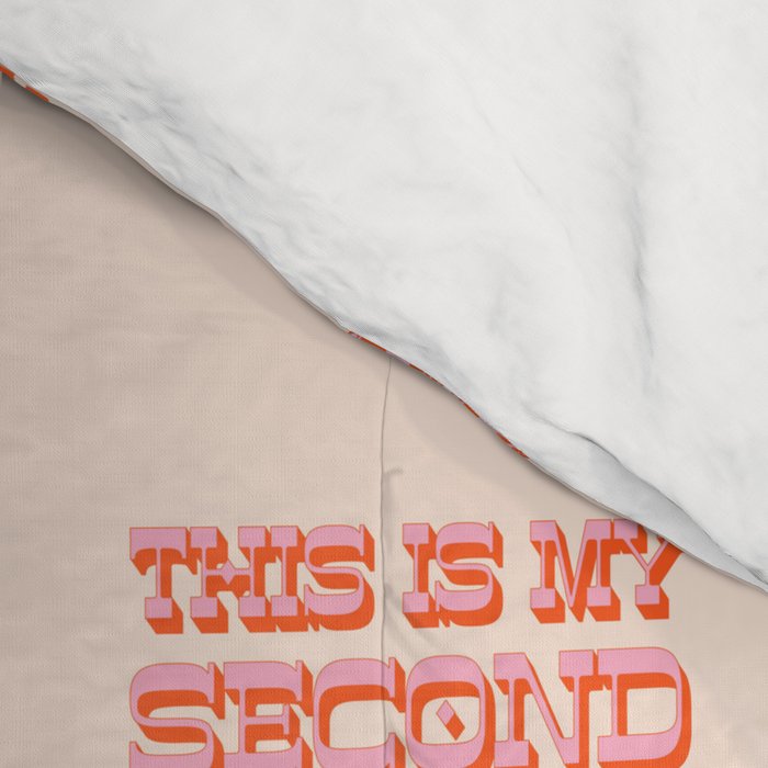 This is My Second Rodeo (pink and orange old west letters) Comforter Gallery Image 4