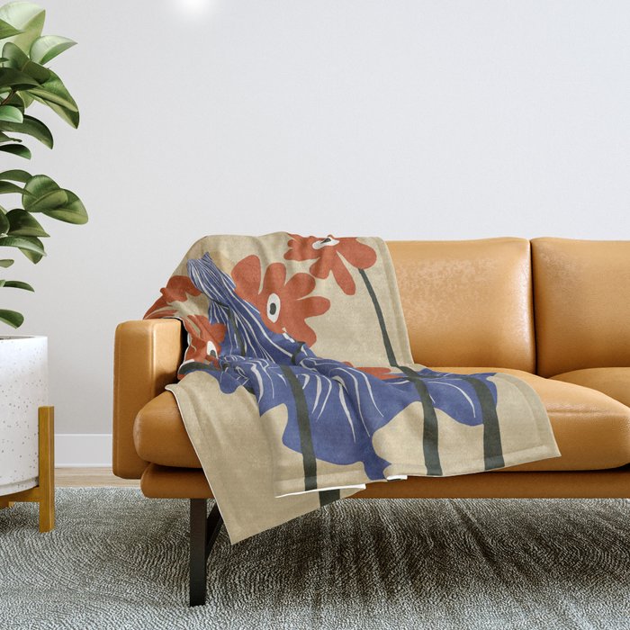 Floral fairy fashion  Throw Blanket Gallery Image 1