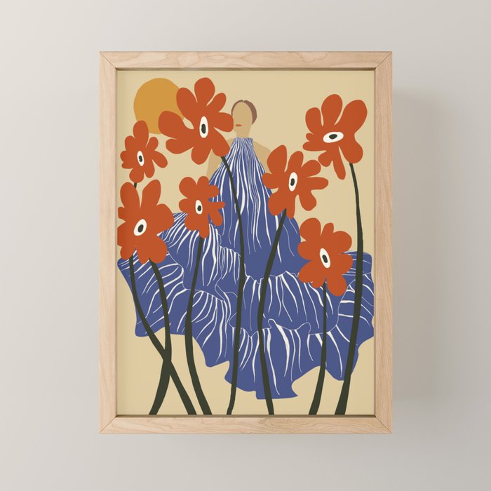 Floral fairy fashion  Mini Art Print Gallery Image 1