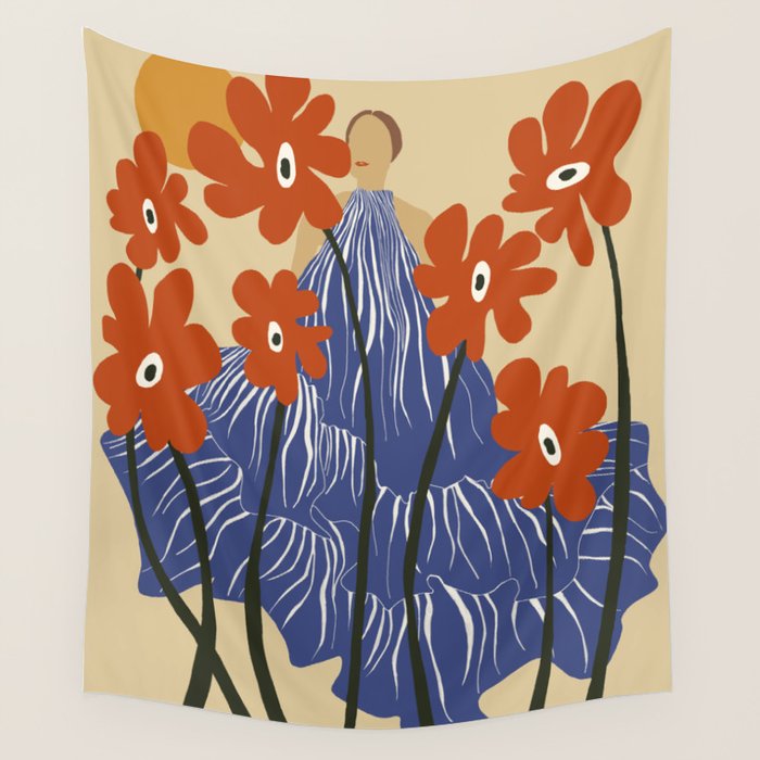 Floral fairy fashion  Wall Tapestry Gallery Image 1