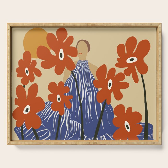 Floral fairy fashion  Serving Tray Gallery Image 1
