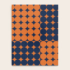 Abstraction Shapes 30 in vintage Orange and Navy Blue Notebook Gallery Image 4