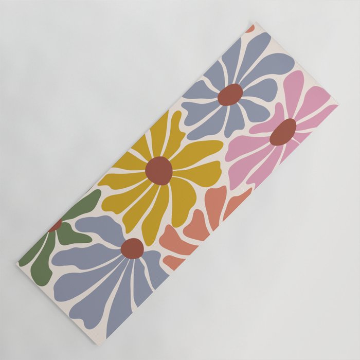 Big Groovy Flower - Vintage Yoga Mat Gallery Image 1