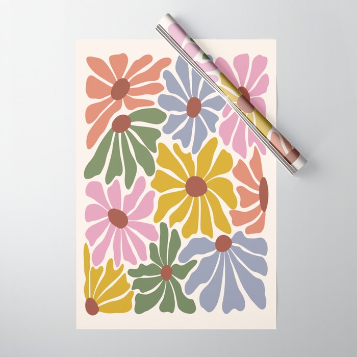 Big Groovy Flower - Vintage Wrapping Paper Gallery Image 1