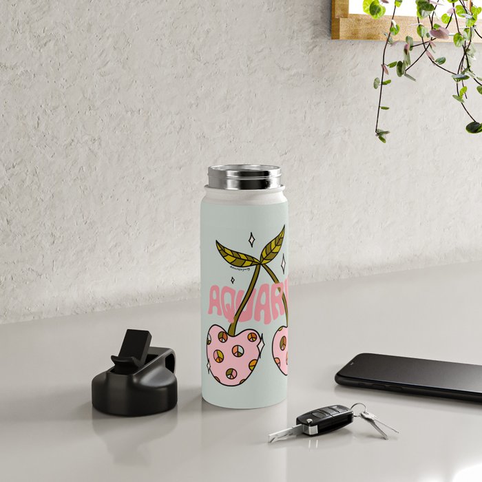 Aquarius Cherries Water Bottle Gallery Image 4