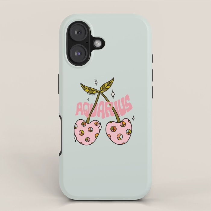 Aquarius Cherries iPhone Case Gallery Image 1