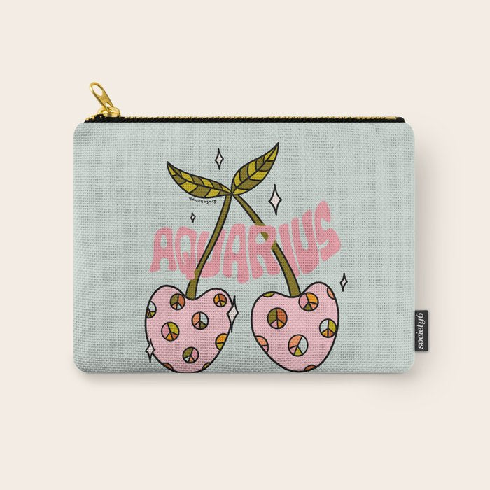 Aquarius Cherries Carry All Pouch Gallery Image 1