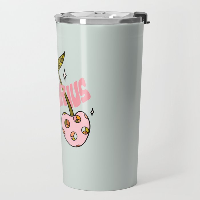 Aquarius Cherries Travel Mug Gallery Image 2