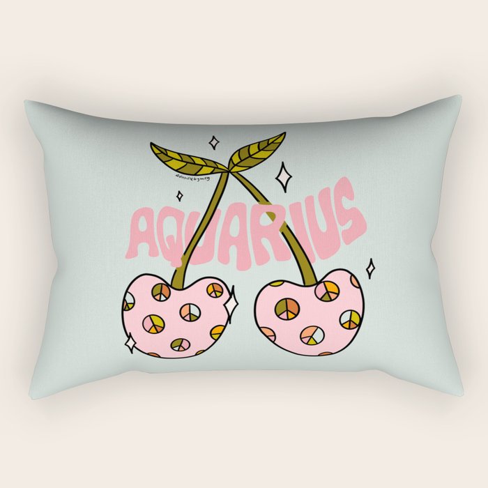 Aquarius Cherries Rectangular Pillow Gallery Image 2