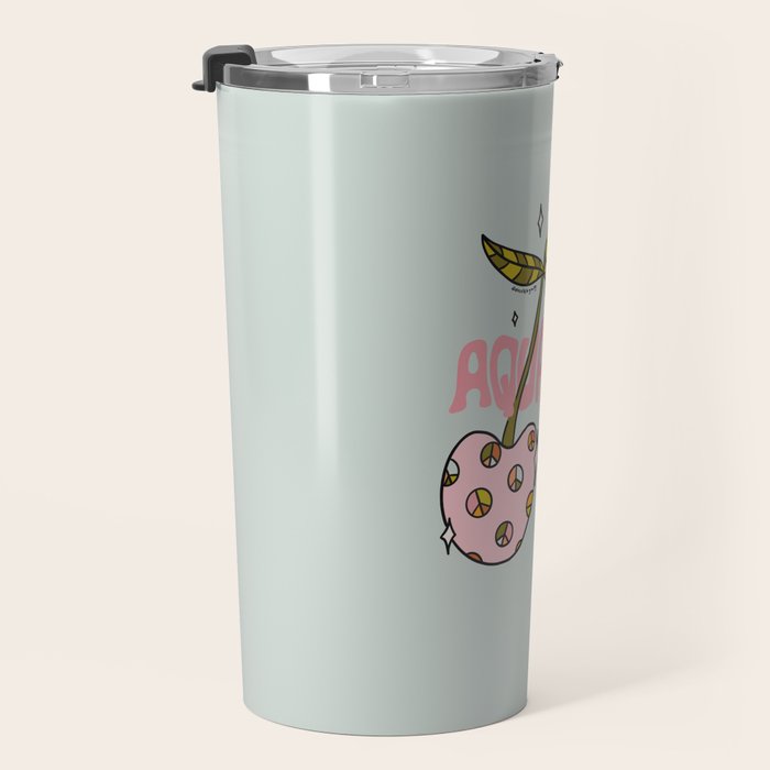 Aquarius Cherries Travel Mug Gallery Image 3
