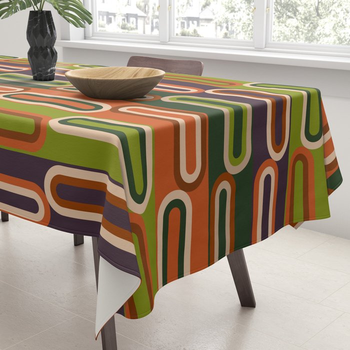Mid Century Modern Geometry Tablecloth Gallery Image 3