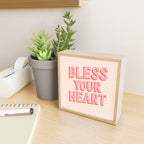 Southern Snark: Bless your heart (bright pink and orange) Mini Art Print Gallery Image 2
