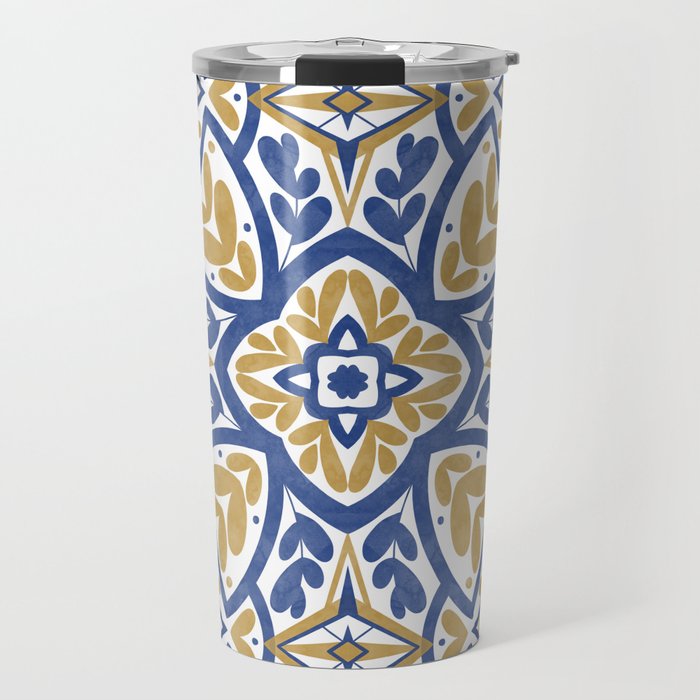 Intricate Ornamentals tiles NS Travel Mug Gallery Image 1
