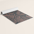 Peacock Dreams - Black & Terracotta Yoga Mat Gallery Image 2