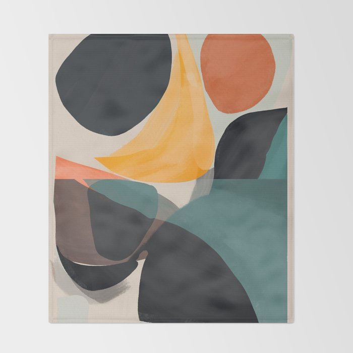 Modern Abstract Art 143 Throw Blanket Gallery Image 2