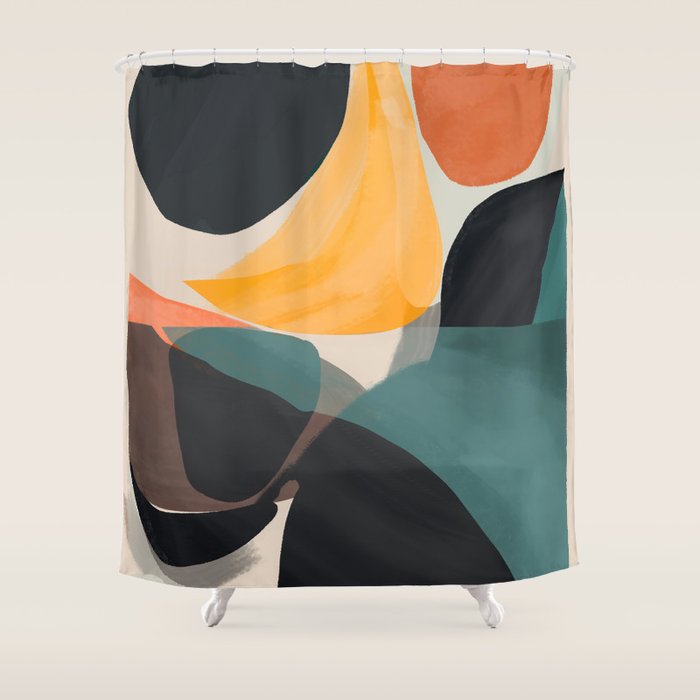 Modern Abstract Art 143 Shower Curtain Gallery Image 1