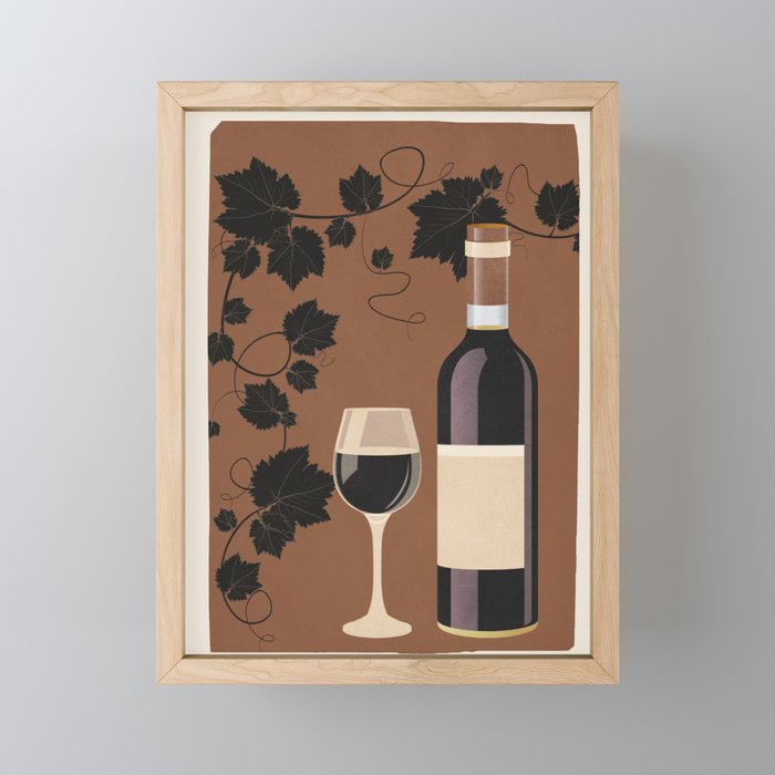 Black Wine 1 Mini Art Print Gallery Image 1