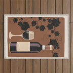 Black Wine 1 Outdoor Rug Gallery Image 1