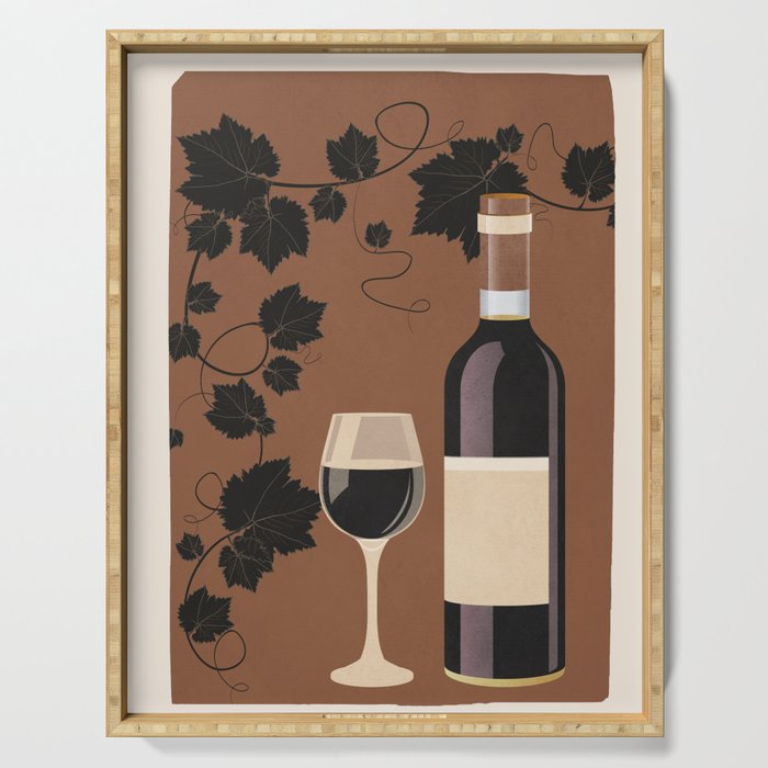 Black Wine 1 Serving Tray Gallery Image 1