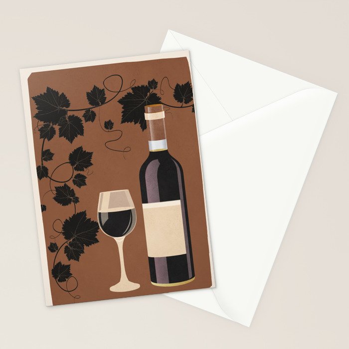 Black Wine 1 Stationery Card Gallery Image 2