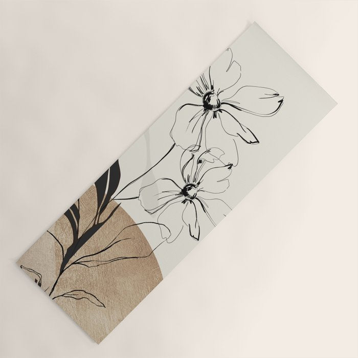 Abstract Art Minimal Flowers 3 Yoga Mat Gallery Image 1