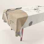Abstract Art Minimal Flowers 3 Tablecloth Gallery Image 1