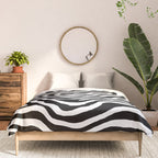 Black and white zebra stripe print art pattern Comforter Gallery Image 3
