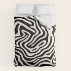Black and white zebra stripe print art pattern Comforter Gallery Image 6