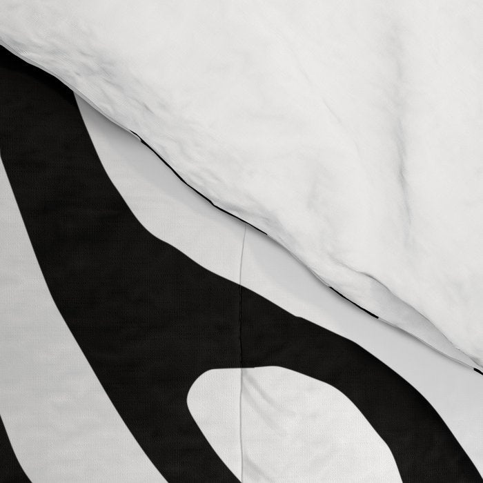Black and white zebra stripe print art pattern Comforter Gallery Image 4