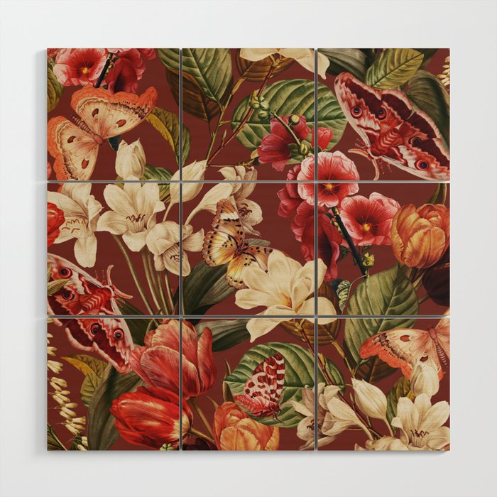 Moths and Butterflies IV Wood Wall Art Gallery Image 1