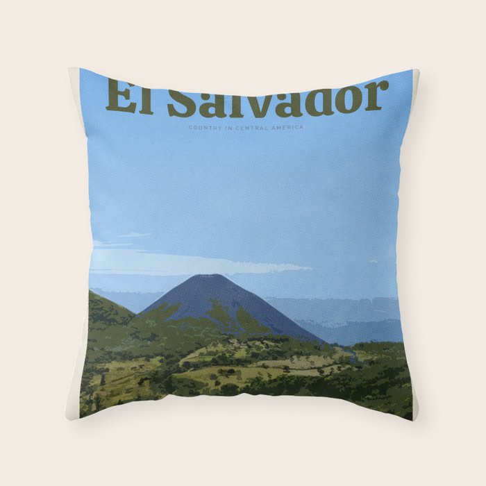 Visit El Salvador Throw Pillow Gallery Image 6