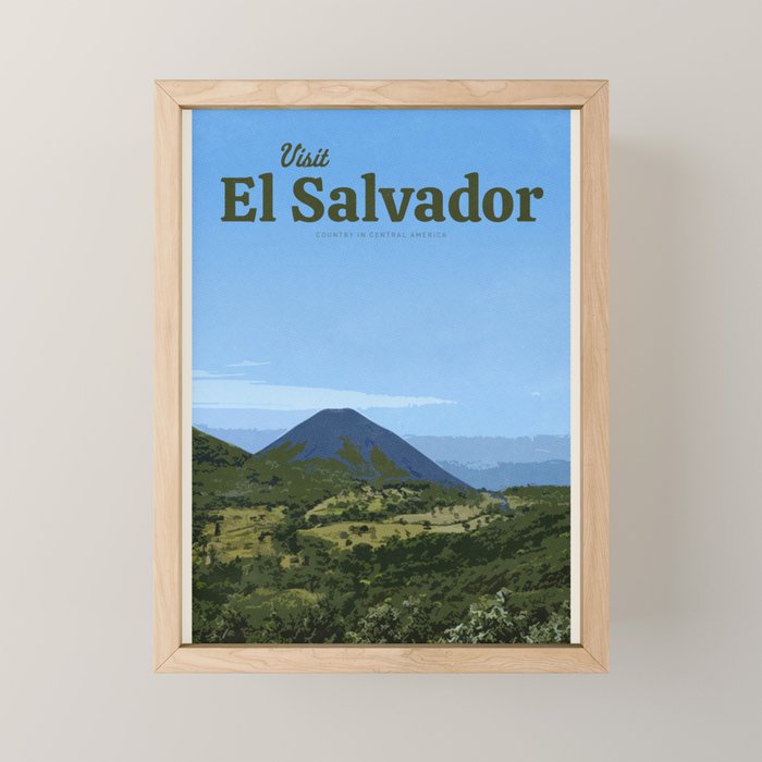 Visit El Salvador Mini Art Print Gallery Image 1
