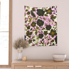 Illuminated garden silhouette Wall Tapestry Gallery Image 2