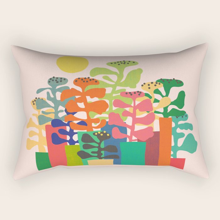 Plants market Rectangular Pillow Gallery Image 1