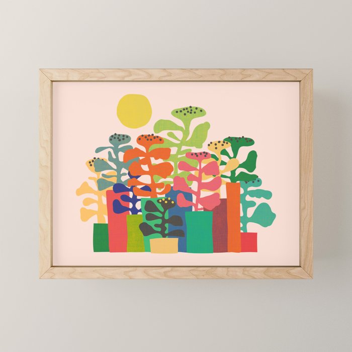 Plants market Mini Art Print Gallery Image 1
