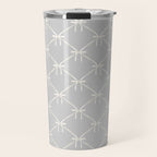 Bows & Ribbons Pattern LX Light Grey Travel Mug Gallery Image 1