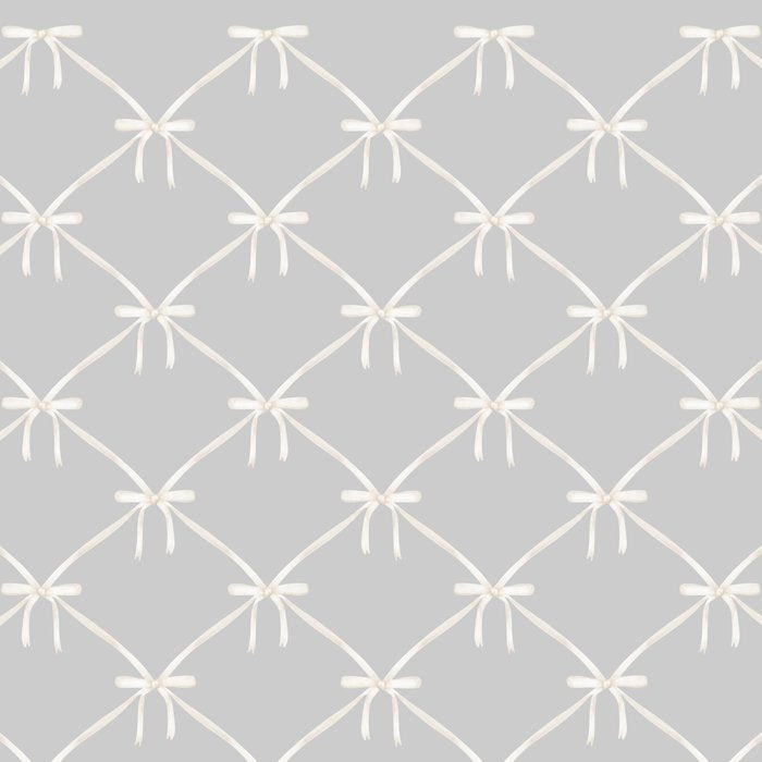 Bows & Ribbons Pattern LX Light Grey Coffee Mug Gallery Image 2