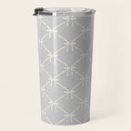 Bows & Ribbons Pattern LX Light Grey Travel Mug Gallery Image 3