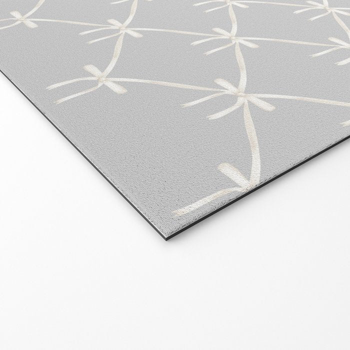 Bows & Ribbons Pattern LX Light Grey Welcome Mat Gallery Image 2