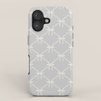 Bows & Ribbons Pattern LX Light Grey iPhone Case Gallery Image 1