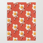FAST FOOD / Egg and Bacon - pattern Poster Gallery Image 4