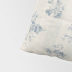 Rustic vintage bohemian blue white stripes elegant floral Pillow Sham Gallery Image 4