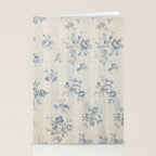 Rustic vintage bohemian blue white stripes elegant floral Stationery Card Gallery Image 2