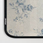 Rustic vintage bohemian blue white stripes elegant floral Laptop Sleeve Gallery Image 3