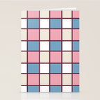 Soft Retro Grid Pattern Stationery Card Gallery Image 2