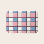 Soft Retro Grid Pattern Bath Mat Gallery Image 1