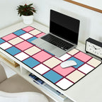 Soft Retro Grid Pattern Desk Mat Gallery Image 2