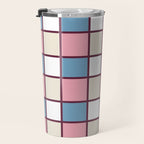 Soft Retro Grid Pattern Travel Mug Gallery Image 3